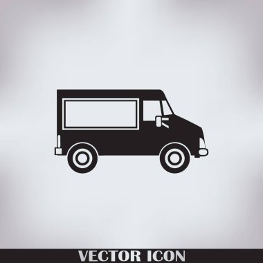 Vektör araba düz simgesi