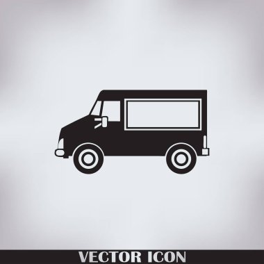 Vektör araba düz simgesi