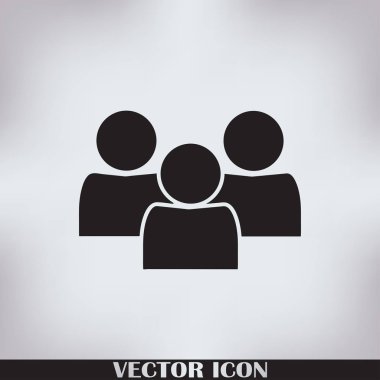 İnsanlar simgesini trendy düz stil. Kalabalık işareti. Web sitesi tasarımı, logo, app, UI kişi simgesi. Vektör çizim