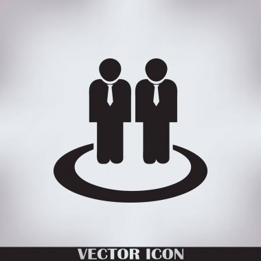 İnsanlar simgesini trendy düz stil. Kalabalık işareti. Web sitesi tasarımı, logo, app, UI kişi simgesi. Vektör çizim