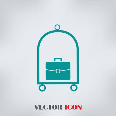 Bagaj web vektör simgesi.