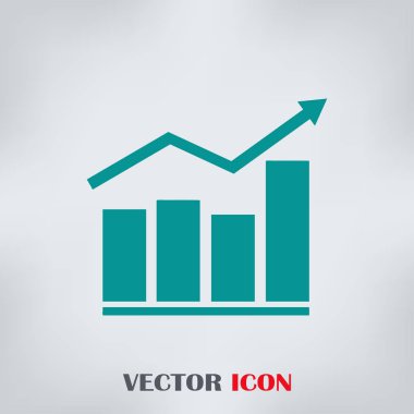 Trendy düz stil grafik simgesini. Vektör çizim, Eps10.
