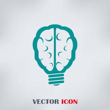 Beyin logo vektör simge