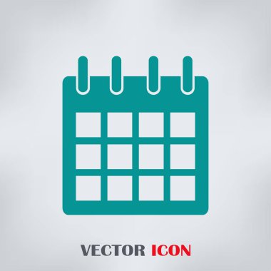 Takvim izole düz Web telefon simgesini