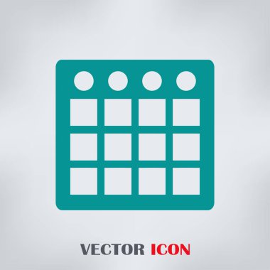 Takvim izole düz Web telefon simgesini