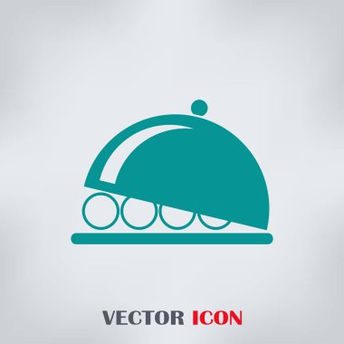 Yemek tabağı hizmet işareti simgesi