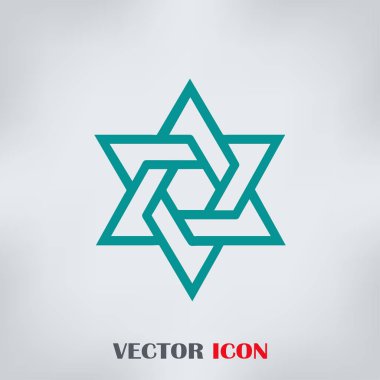 Davut'un yıldızı. Simge vektör