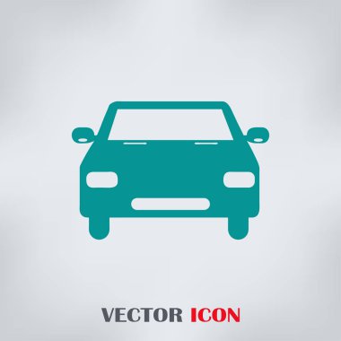 Vektör araba düz simgesi