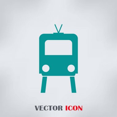 Tren simge vektör, Modern ulaşım işareti, Web sitesi, sosyal medya, kullanıcı arabirimi, mobil uygulaması, Eps10