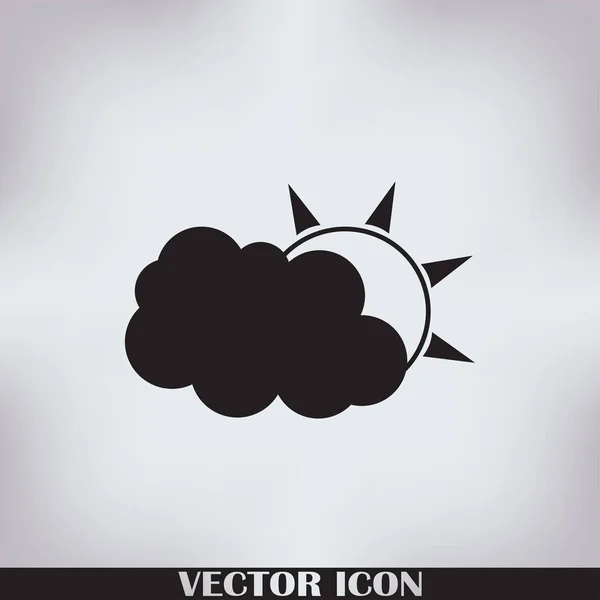 Web-Symbol. Sonne und Wolken — Stockvektor