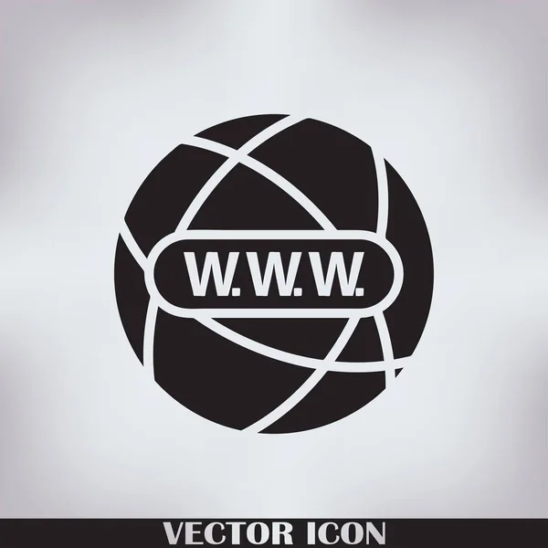 Website Icon. vector globe icon — Stock Vector