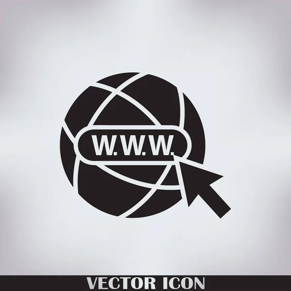 Website Icon. vector globe icon — Stock Vector