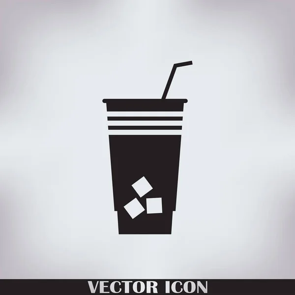 Icône de cocktail isolé en arrière-plan. Pictogramme plat moderne — Image vectorielle