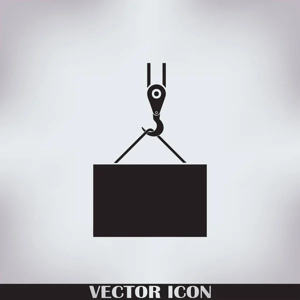 Pictograma de gancho de grúa — Vector de stock