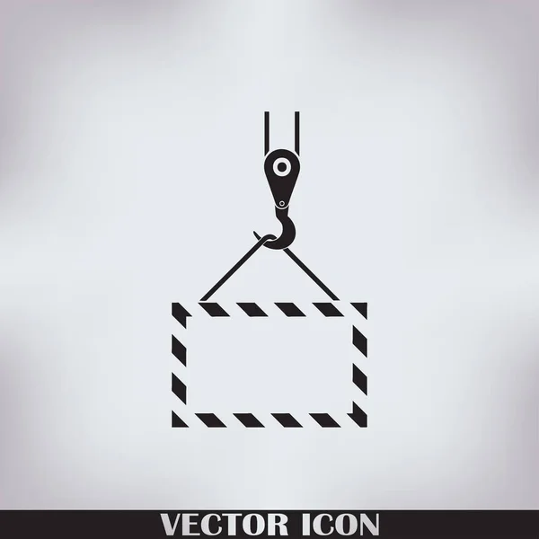 Pictograph of crane hook — Stock Vector