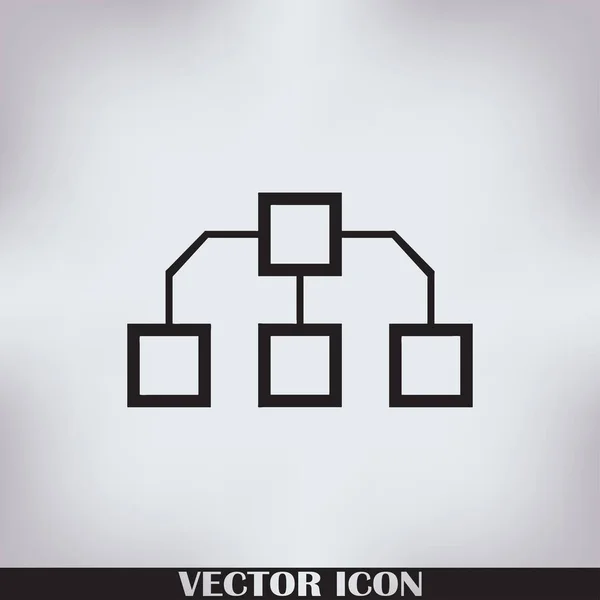 Flussdiagramm-Icon-Vektor. — Stockvektor