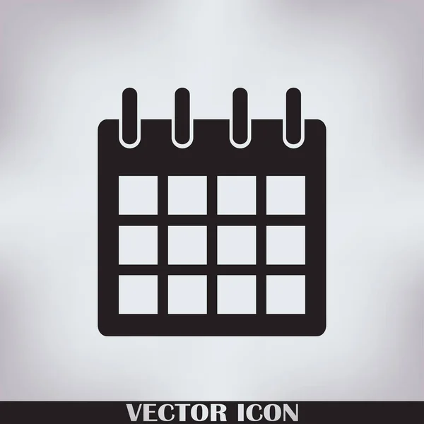 Calendario Aislado Web plana Icono Móvil — Vector de stock