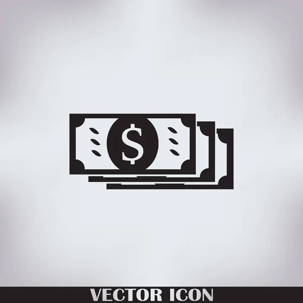 Dólar signo icono plano — Vector de stock