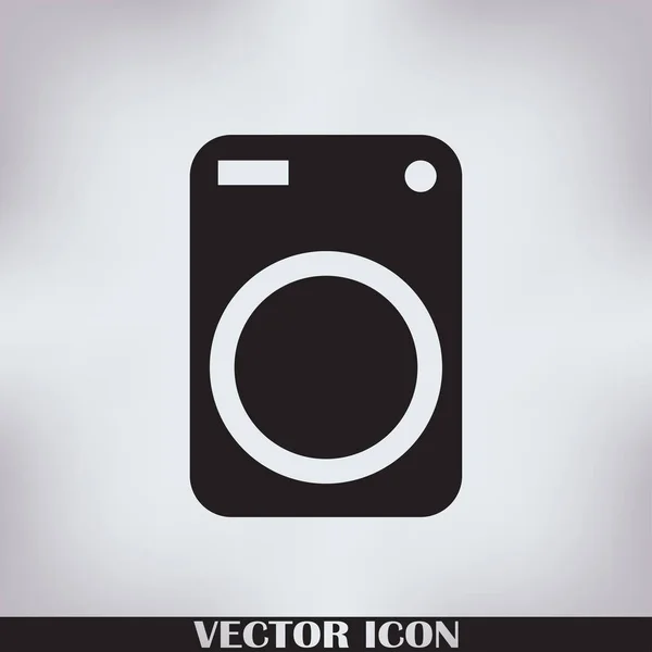 Het pictogram van de wasmachine. Het pictogram van de vector van het toestel. Wasmachine pictogram vector. Vector afbeelding. — Stockvector