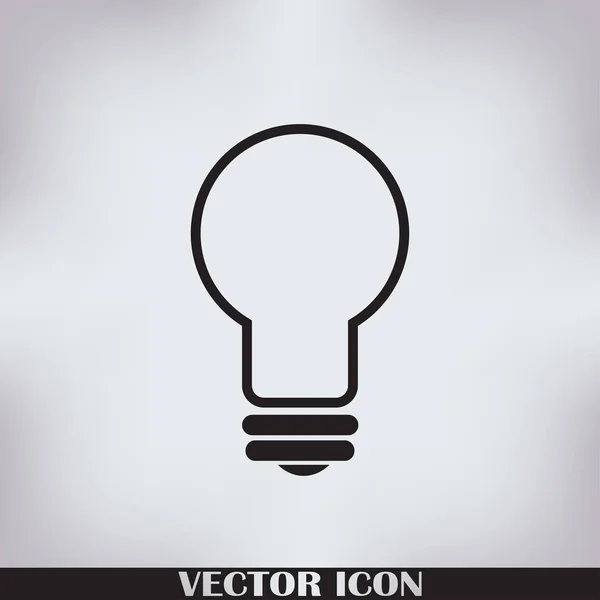 Icône de lampe vecteur plat — Image vectorielle