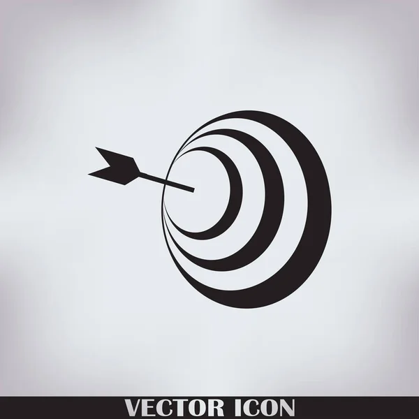 Vektor-Ziel mit Pfeil-Web-Symbol — Stockvektor