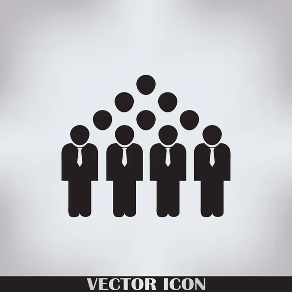 Menschen-Ikone im angesagten flachen Stil. Menschenmassen. Personen-Symbol für Ihr Webseiten-Design, Logo, App, ui. Vektorillustration — Stockvektor