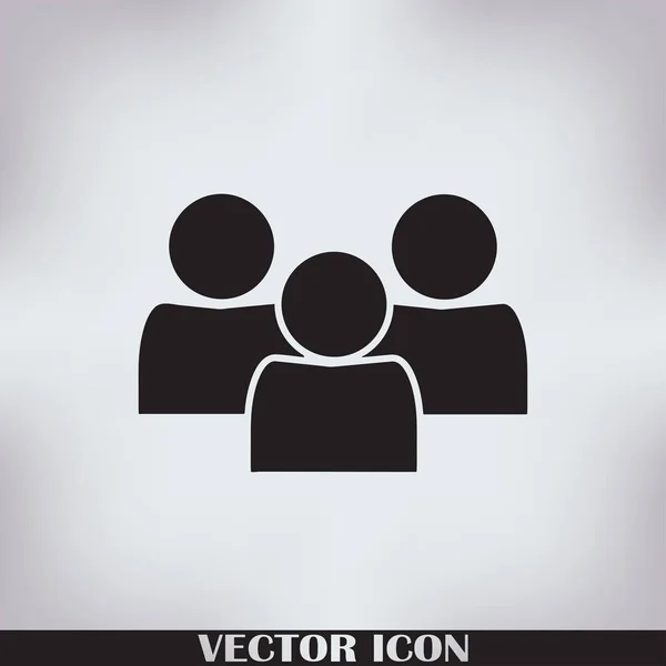 People Icon in trendy flat style. Знак толпы. Символ пользователя для дизайна сайта, логотипа, приложения, пользовательского интерфейса. Векторная иллюстрация — стоковый вектор