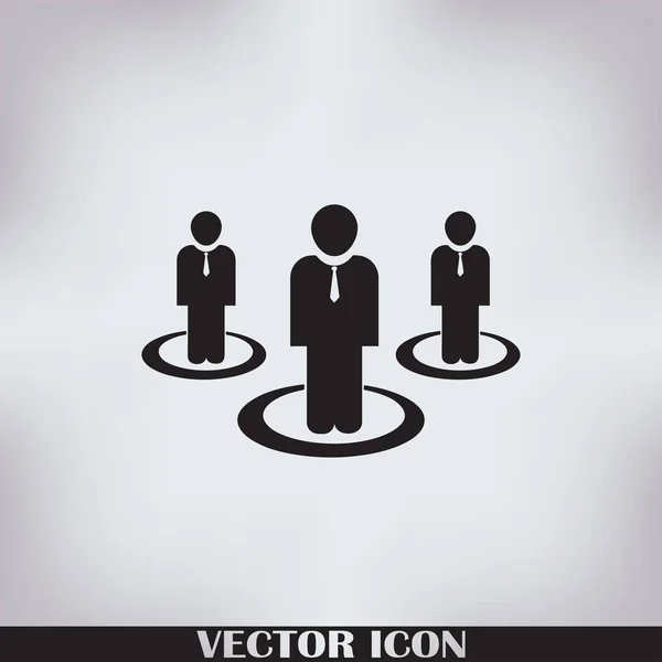 Icono de la gente en estilo plano de moda. Señal de multitud. Símbolo de personas para el diseño de su sitio web, logotipo, aplicación, interfaz de usuario. Ilustración vectorial — Archivo Imágenes Vectoriales