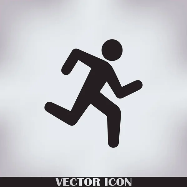 Бегущий человек икона изолирован фон, векторное искусство . — стоковый вектор