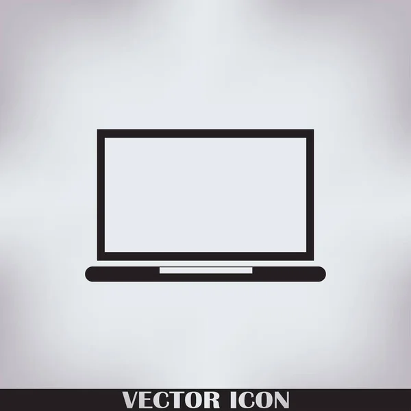 Ein Laptop-Bildschirm mit populärem Design. Kann mit benutzerdefinierten Bildern verwendet werden. — Stockvektor