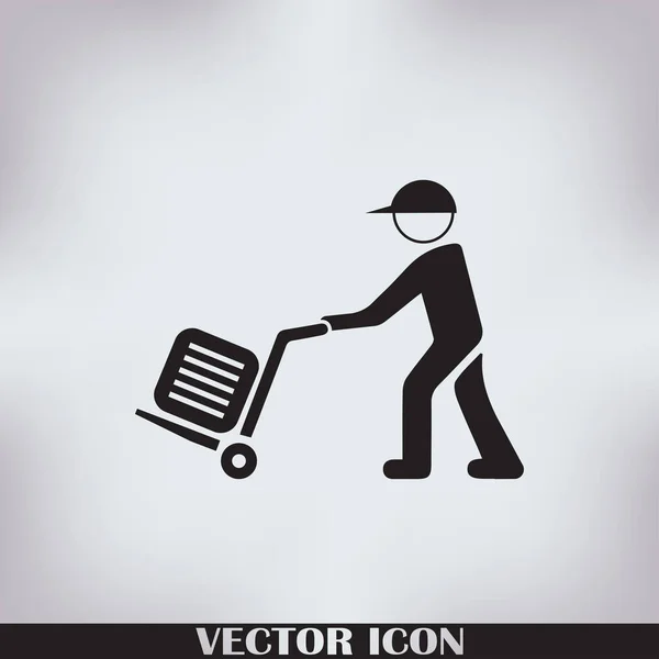 Ilustração de um homem com bagagem — Vetor de Stock