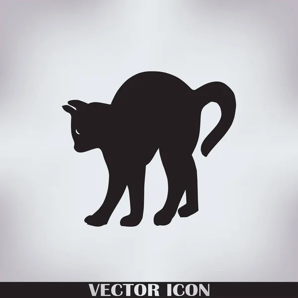 Silhueta de gato. Ilustração vetorial . — Vetor de Stock