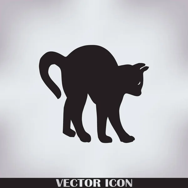 Silhouette de chat. Illustration vectorielle . — Image vectorielle