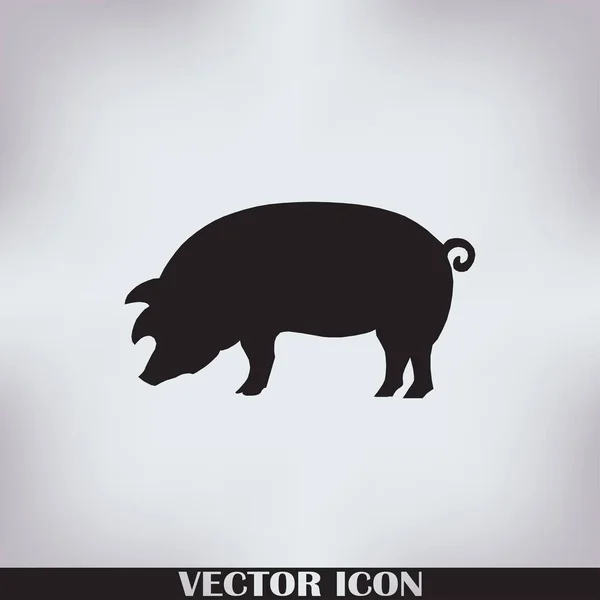 Icône de porc isolé sur fond. Pictogramme plat moderne. Illustration du logo — Image vectorielle