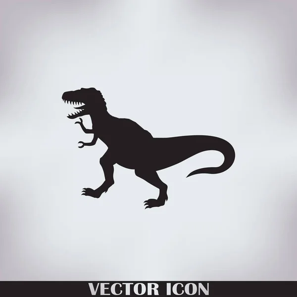 Icône dinosaure isolée. Logo vectoriel dinosaure. Style design plat . — Image vectorielle