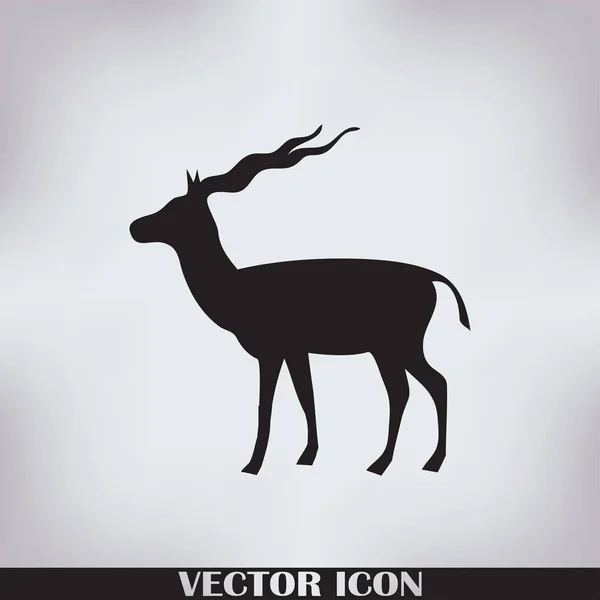 Silhouette vectorielle de l'antilope Gazelle en marche . — Image vectorielle