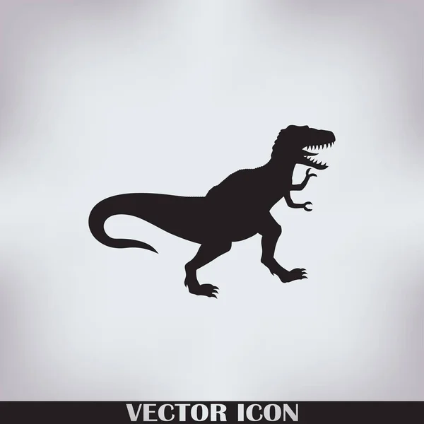 Icono de dinosaurio aislado. Logo vectorial de dinosaurios. Estilo de diseño plano . — Vector de stock