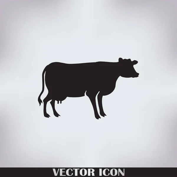 Silhouette de vache. Icône vectorielle . — Image vectorielle