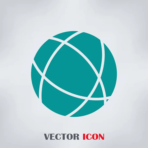 Icono del sitio web. vector globo icono — Vector de stock