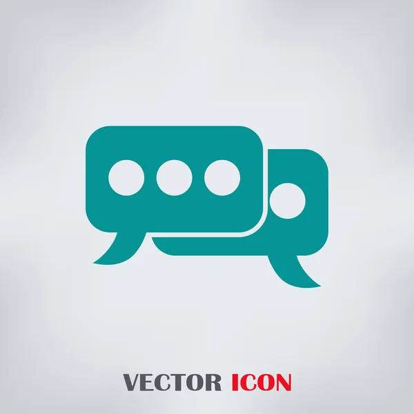 Ícone vetor sinal de chat — Vetor de Stock