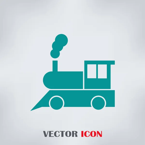 Icono del tren: viejo pictograma clásico de locomotora de vapor — Vector de stock