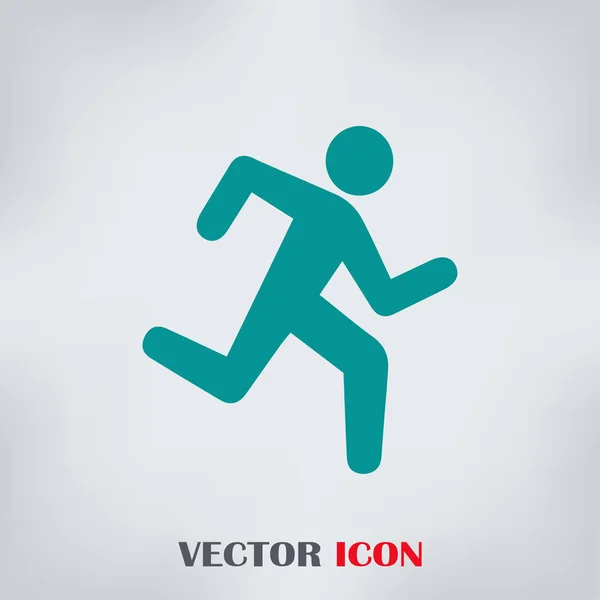 Hombre corriendo icono aislado un fondo, Arte vectorial . — Vector de stock