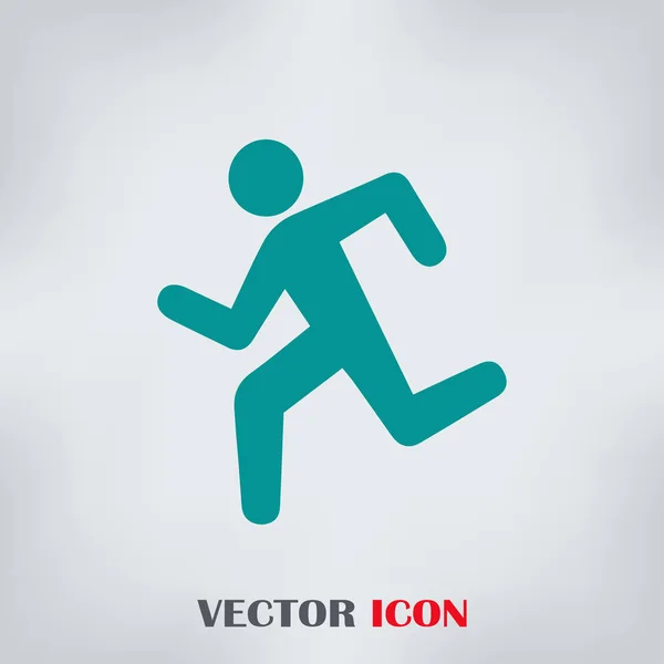 Running Man Ikone isoliert einen Hintergrund, Vektorkunst. — Stockvektor