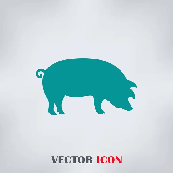 Ícone de porco isolado no fundo. Pictograma plano moderno. Ilustração do logotipo — Vetor de Stock