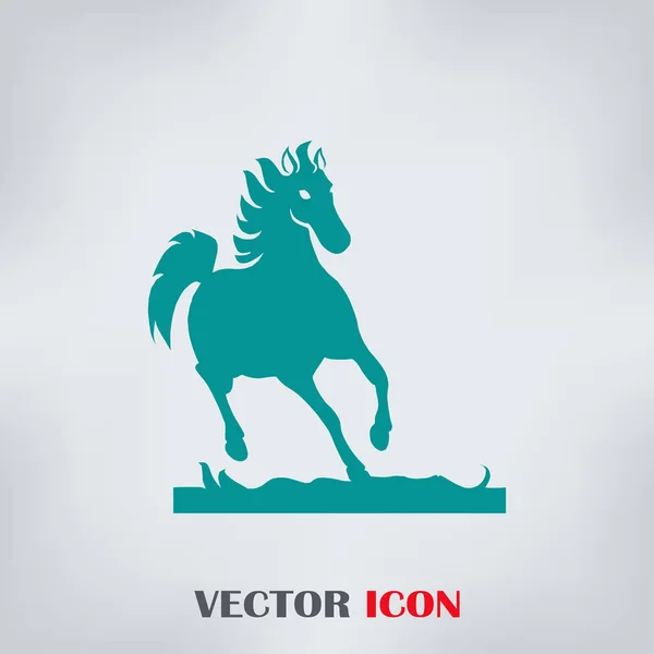 Corriendo silueta de caballo. Ilustración vectorial . — Vector de stock