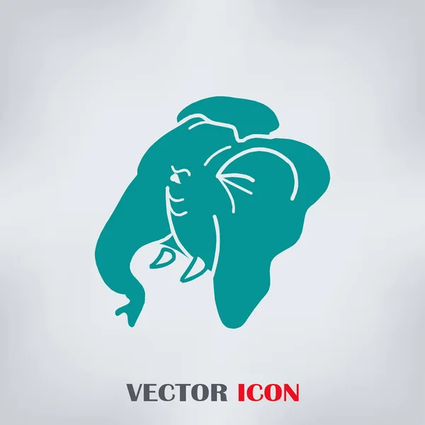 Elefante silhueta. ícone web — Vetor de Stock