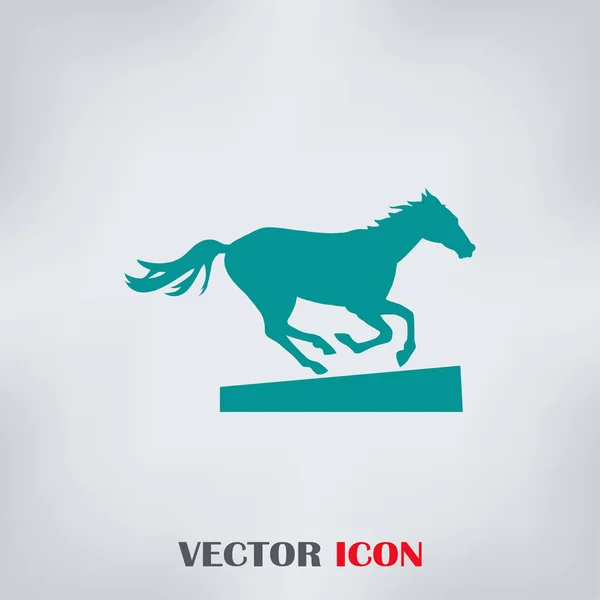 A correr silhueta de cavalos. Ilustração vetorial . —  Vetores de Stock