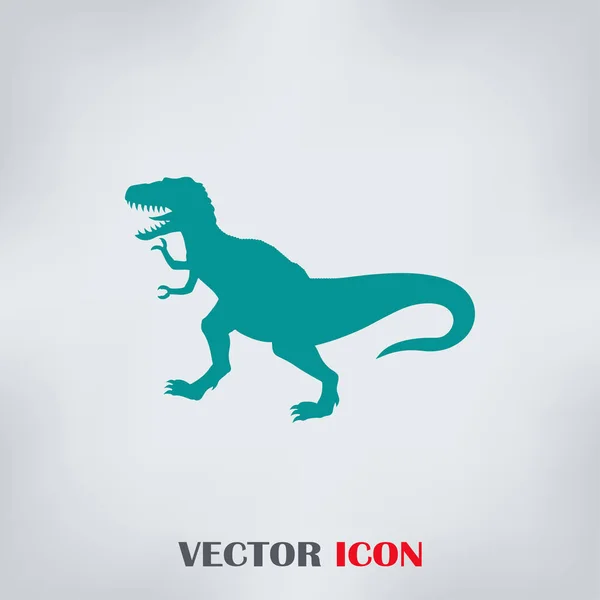 Dinosaur icon isolated. Dinosaur vector logo. Flat design style. — Stock Vector
