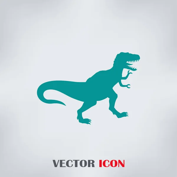 Dinosaurier-Ikone isoliert. Dinosaurier-Vektorlogo. flacher Designstil. — Stockvektor