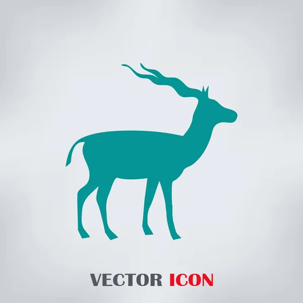 Silhouette vectorielle de l'antilope Gazelle en marche . — Image vectorielle
